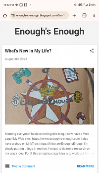 What you'll see when you first open my Blob on Google/Chrome.