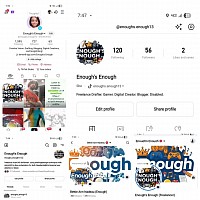 Pictures of some my social media profiles and platforms