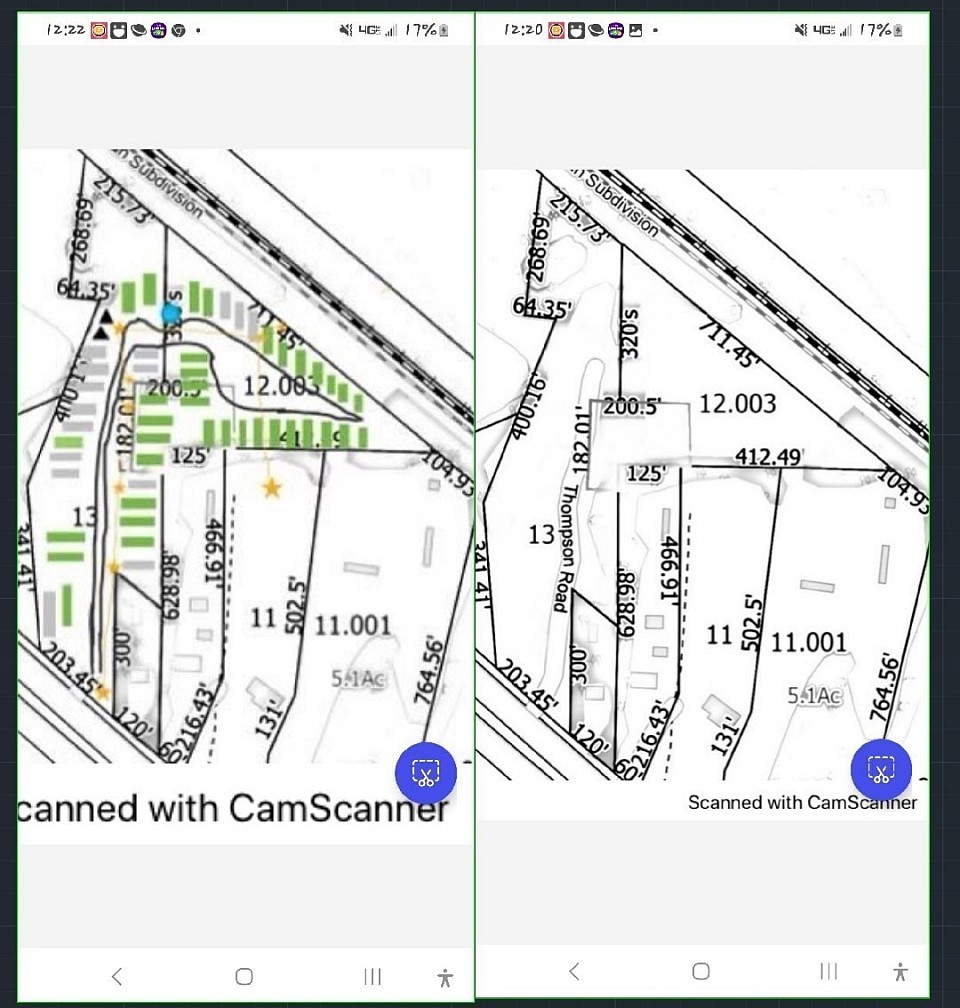 The clients starting idea on the left and the outer measurements of the park on the right.